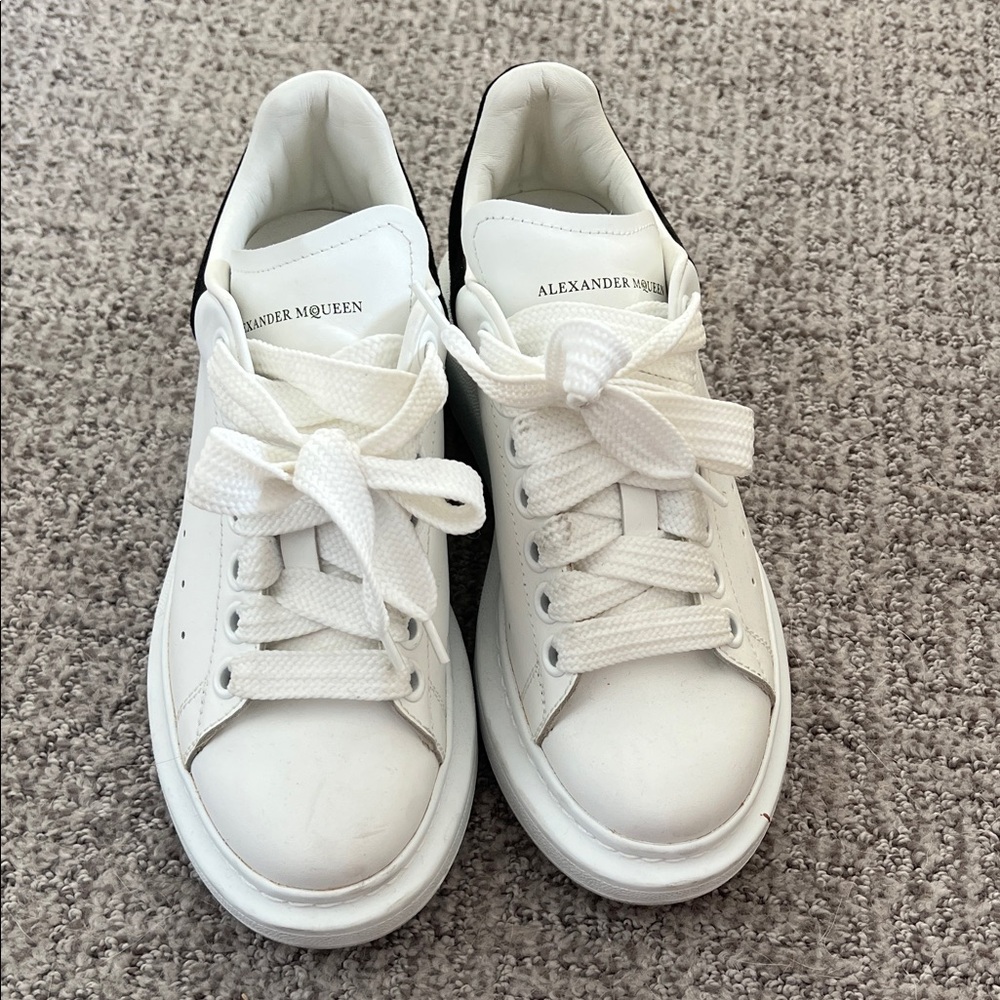 Alexander McQueen White Lace-Up Sneakers